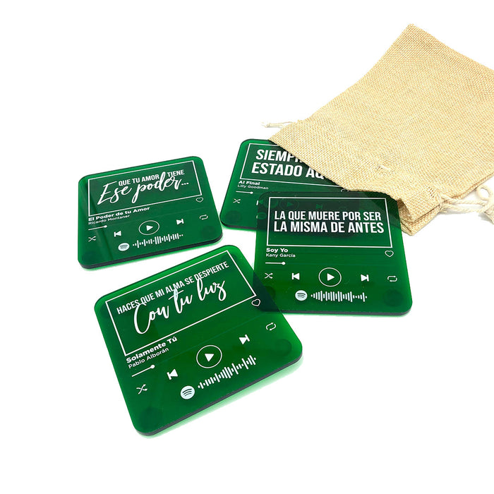 Porta vasos Spotify Codes - Set de 4